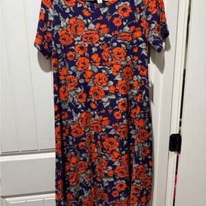 LuLaRoe Purple and Orange Floral Dress